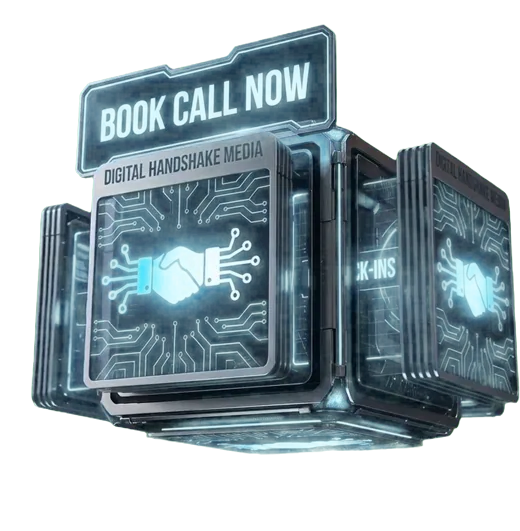 Digital Handshake Media "Book call now" badge